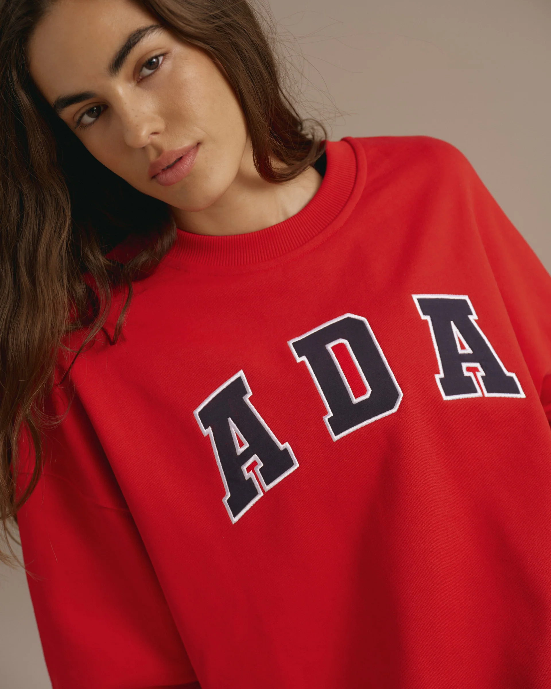 ADA Oversized Sweatshirt - Classic Red - Image 3