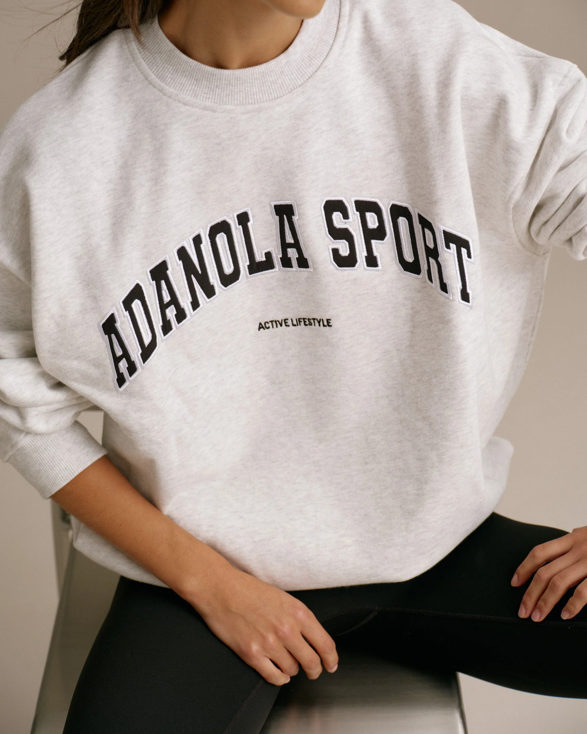 AS Oversized Sweatshirt - Light Grey Melange - Image 3