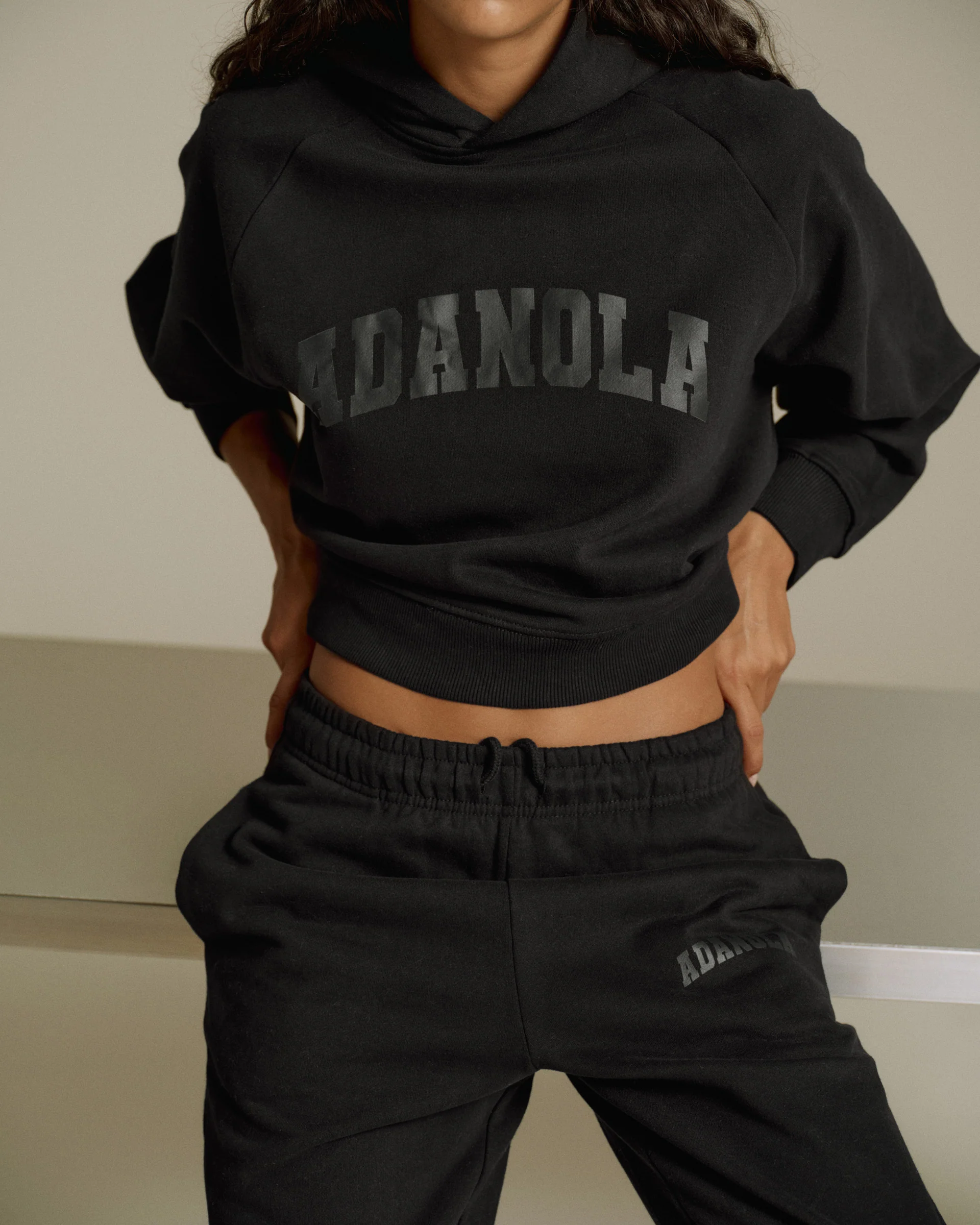 Varsity Loose Fit Hoodie - Black - Image 3