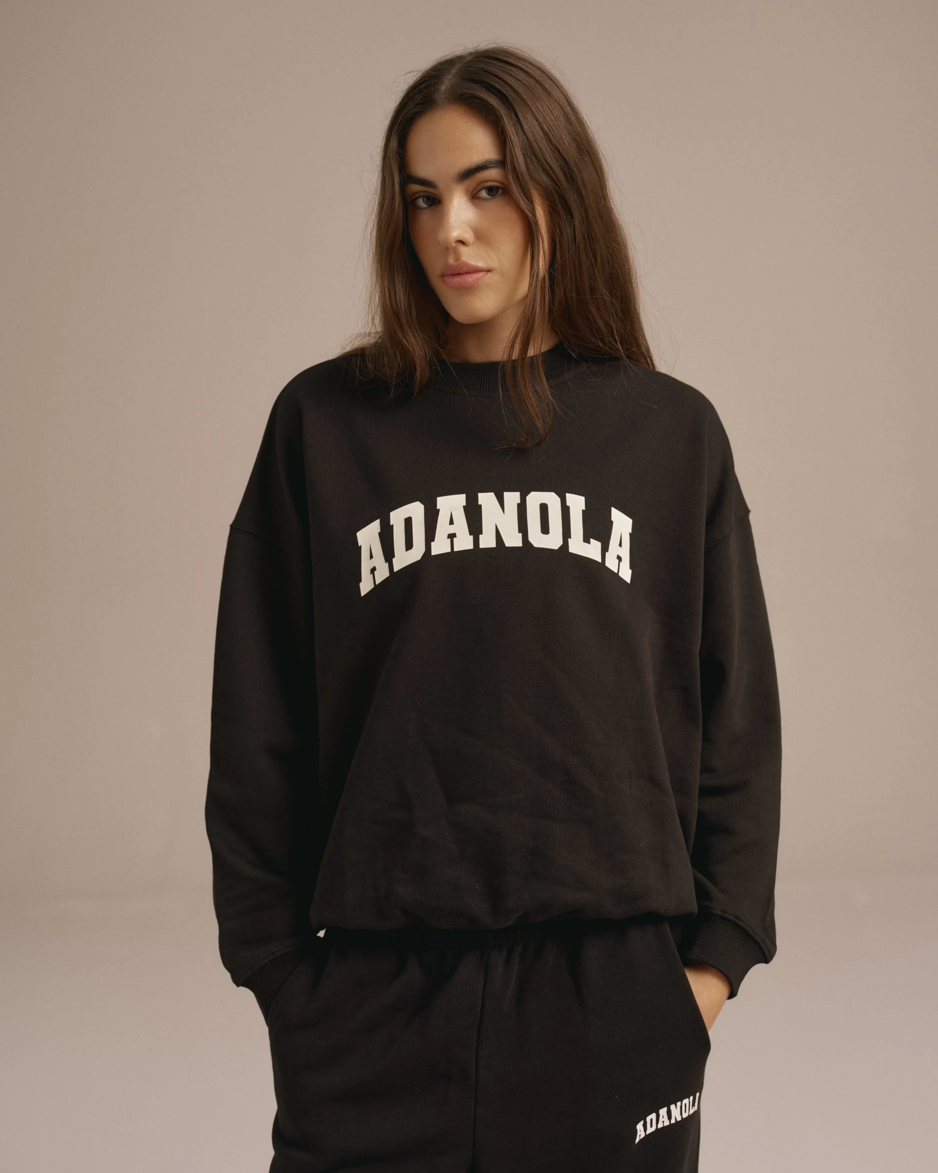 Varsity Oversized Sweatshirt - Black - Image 3