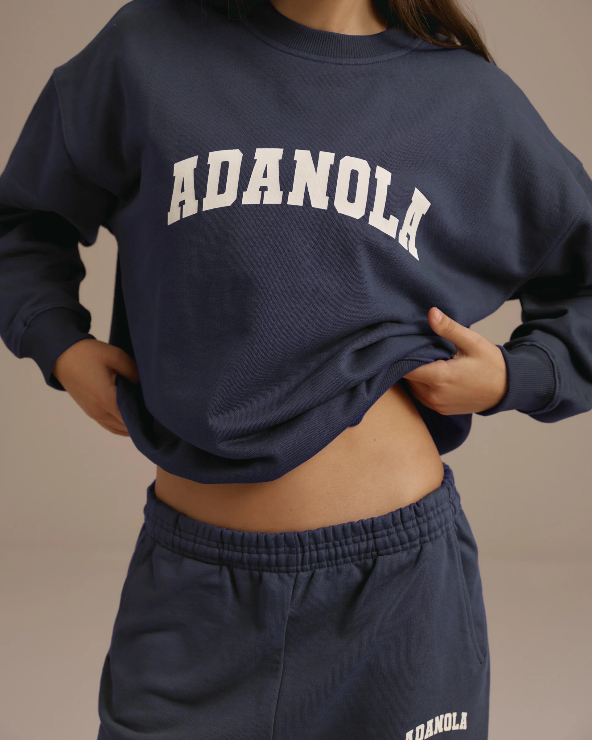 Varsity Oversized Sweatshirt - Washed Midnight Blue - Image 3